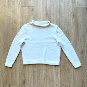 J.Crew ‘Always’ White 1988 Rollneck Cropped Sweater